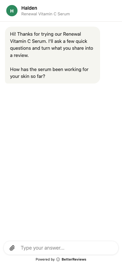 Star-tap entry screen asking 'How was your purchase?'